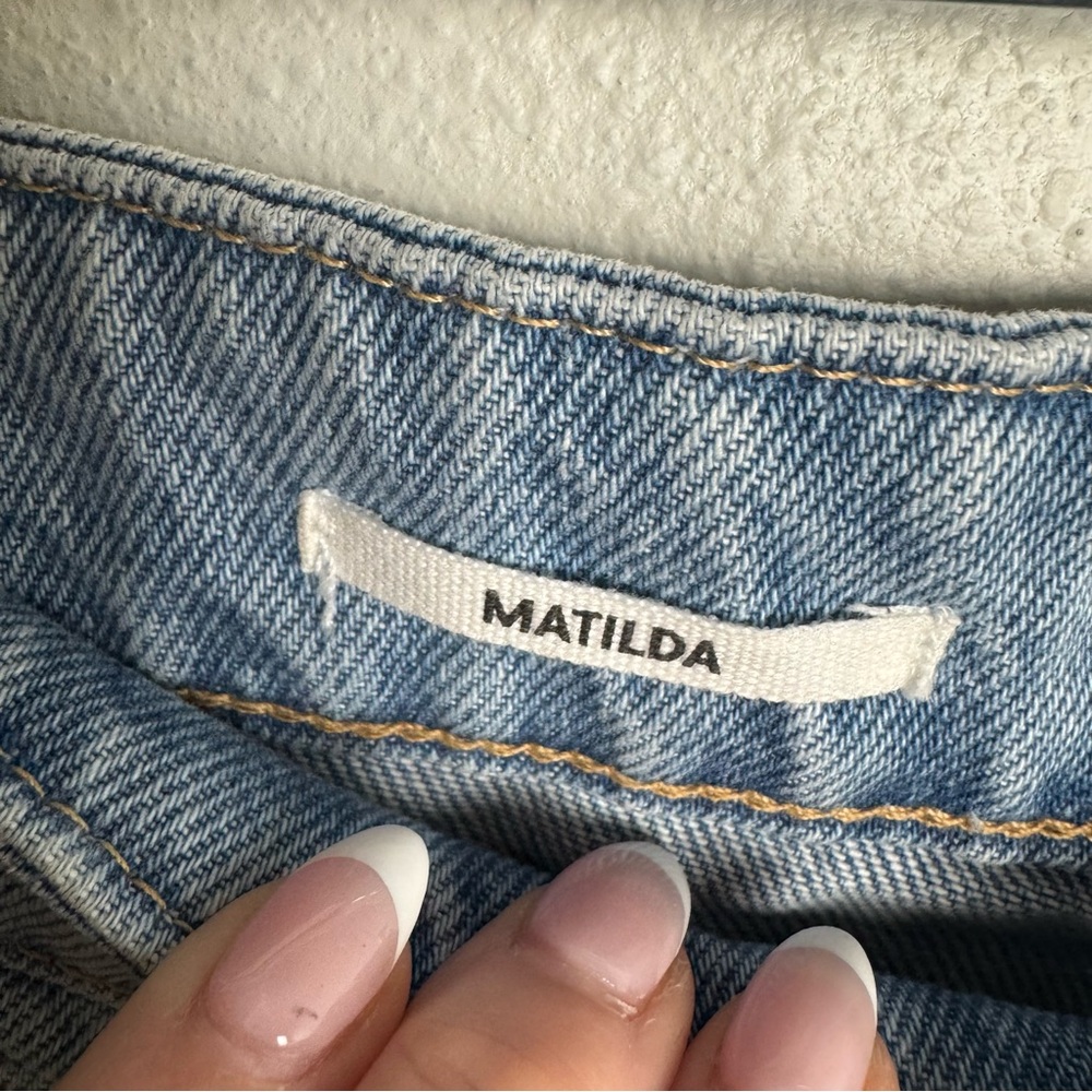 Mango Matilda Light Blue Straight Leg Jeans baggy or bootcut super cute trend - Picture 4 of 9